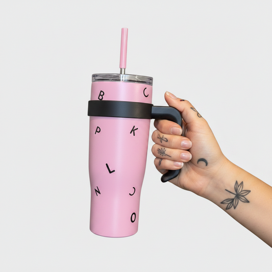 Copo BLACK PINK Térmico 1250ml com Alça e Canudo Grande Capacidade cp-07