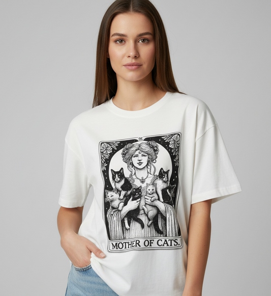 Camiseta "Mãe dos Gatos" – Naerya