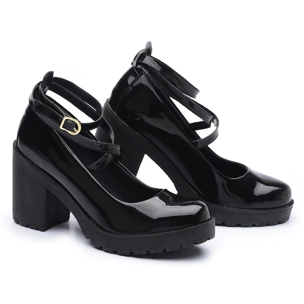 Sapato Doll Tratorado com Fivela Ajustável - Naerya