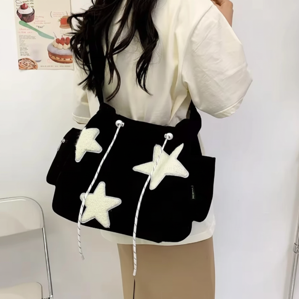 Bolsa Tote Star de Veludo - Naerya