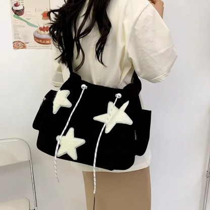 Bolsa Tote Star de Veludo - Naerya