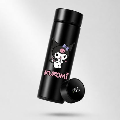 Copo Térmico Kuromi 500ml com Termômetro Digital - Naerya