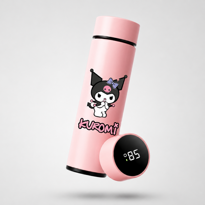 Copo Térmico Kuromi 500ml com Termômetro Digital - Naerya