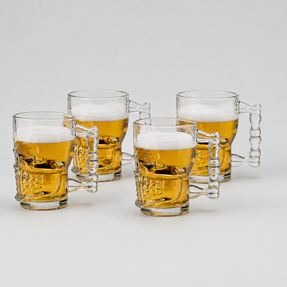 Kit de Canecas Skull Glass 500ml - Naerya