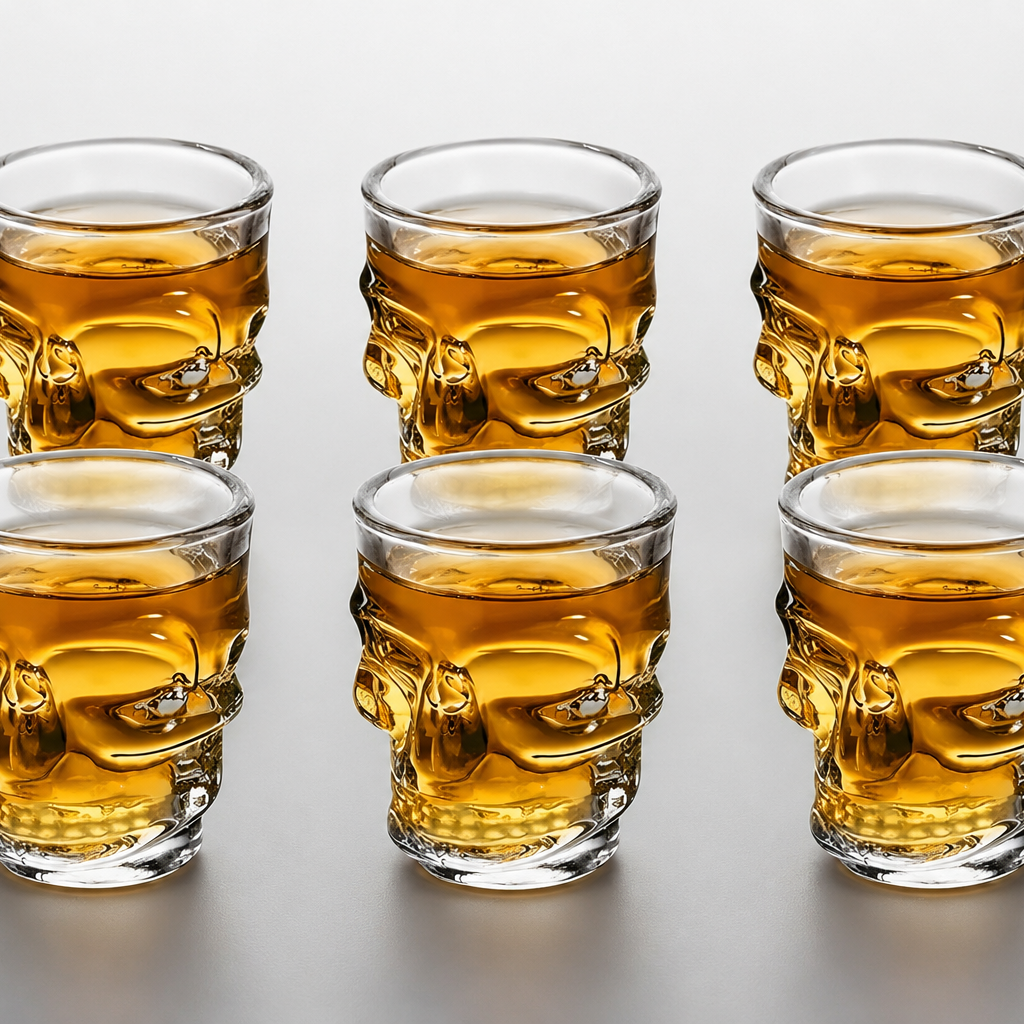 Kit de Copos Skull Glass 265ml - Naerya