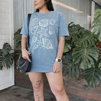 Camiseta Oversized Concha do Mar - Naerya