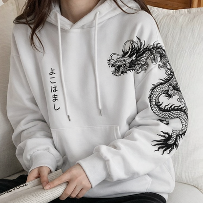 Moletom Asian Dragon com Bolso Canguru - Naerya