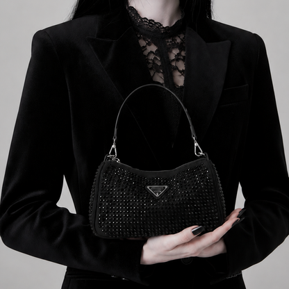 Bolsa Lux Transversal com Strass - Naerya