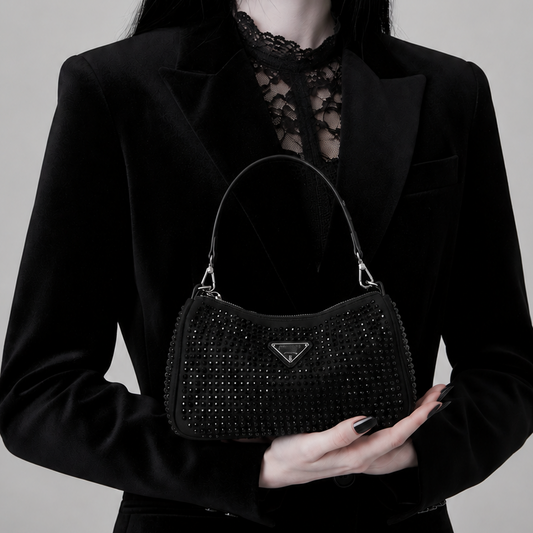Bolsa Lux Transversal com Strass - Naerya