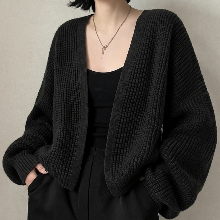 Cardigã Moonly Oversized de Tricot - Naerya