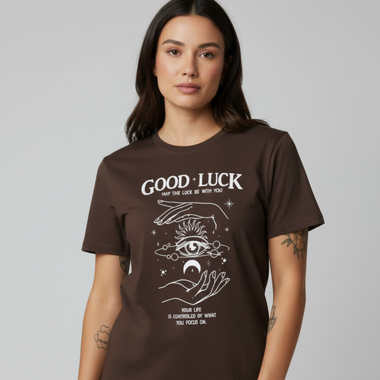 Camiseta Oversized Good Luck Streetwear - Naerya