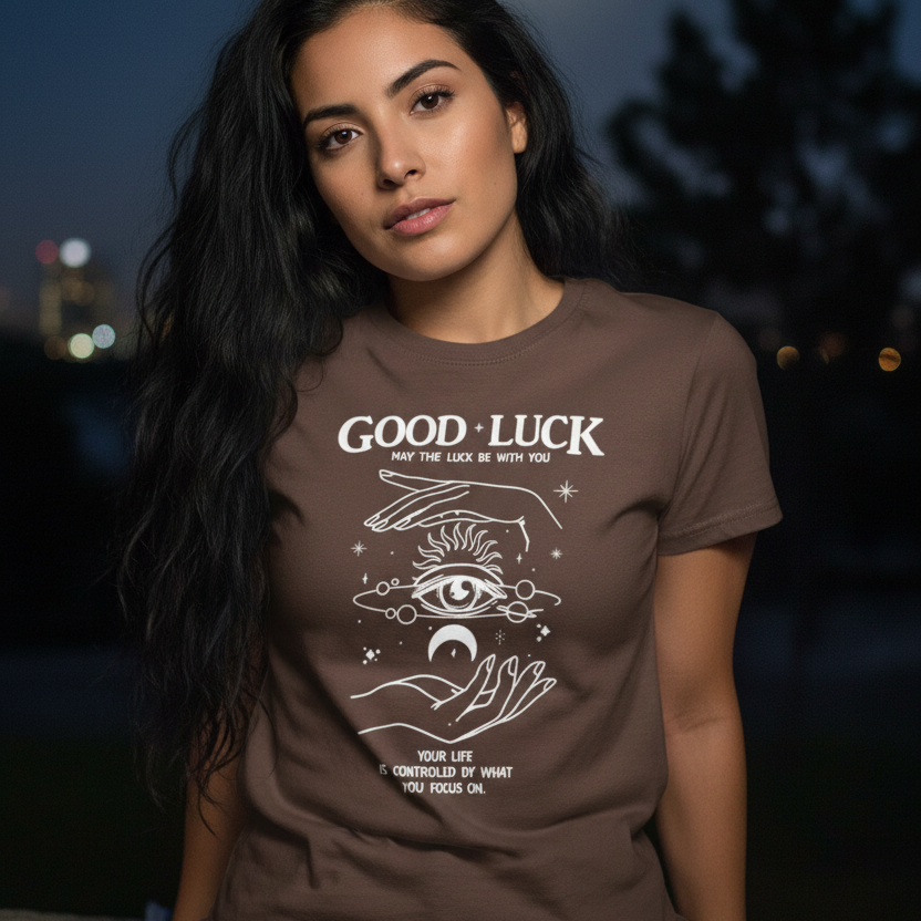 Camiseta Oversized Good Luck Streetwear - Naerya
