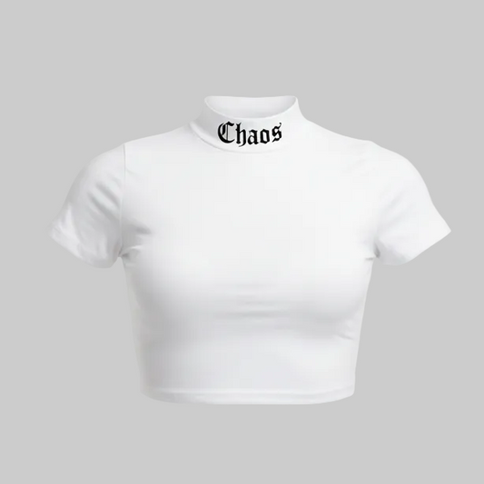 Cropped Chaos Gola Alta - Naerya