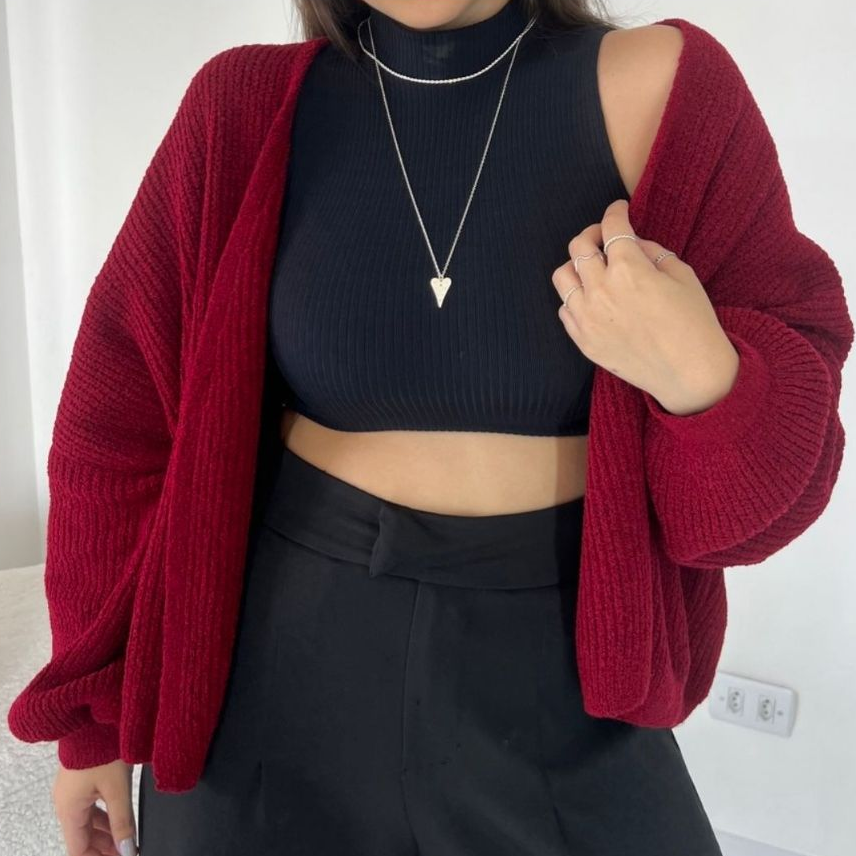 Cardigã Moonly Oversized de Tricot - Naerya