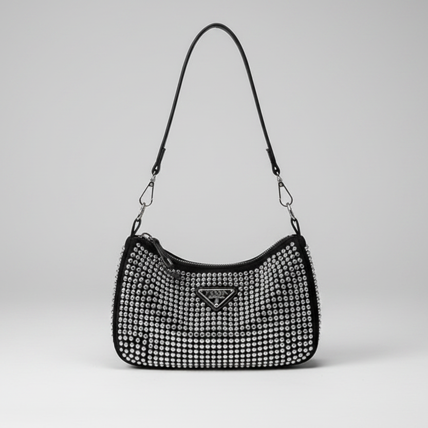 Bolsa Lux Transversal com Strass - Naerya