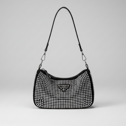 Bolsa Lux Transversal com Strass - Naerya