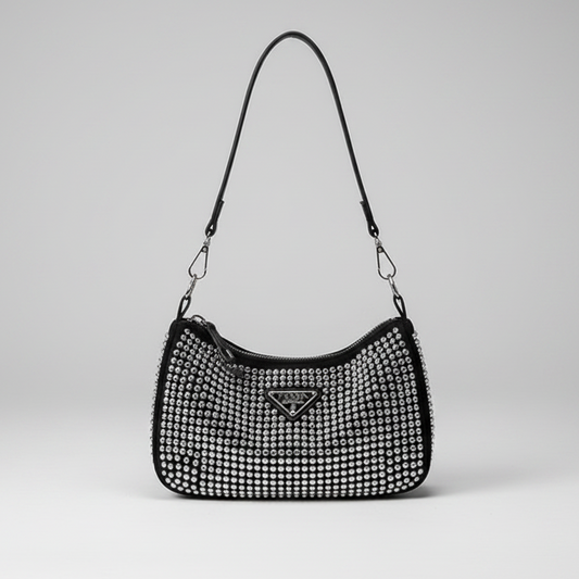 Bolsa Lux Transversal com Strass - Naerya