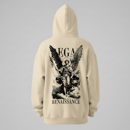 Moletom Canguru Masculino Flanelado Capuz Inverno Casual Estampa Moderna Unissex Anjo Renassência