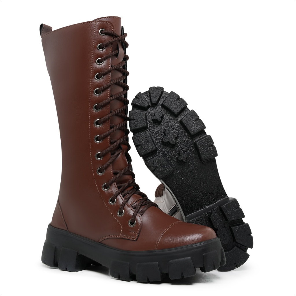 Coturno Tratorado Cano Alto - Naerya