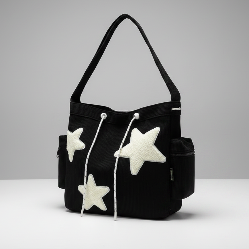Bolsa Tote Star de Veludo - Naerya