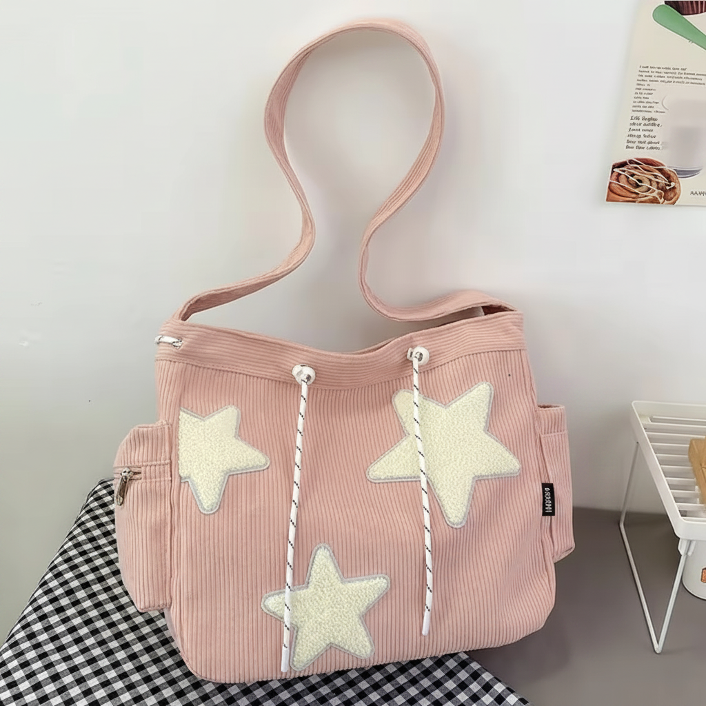 Bolsa Tote Star de Veludo - Naerya