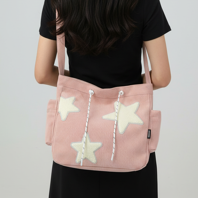 Bolsa Tote Star de Veludo - Naerya
