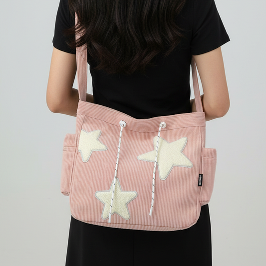 Bolsa Tote Star de Veludo - Naerya