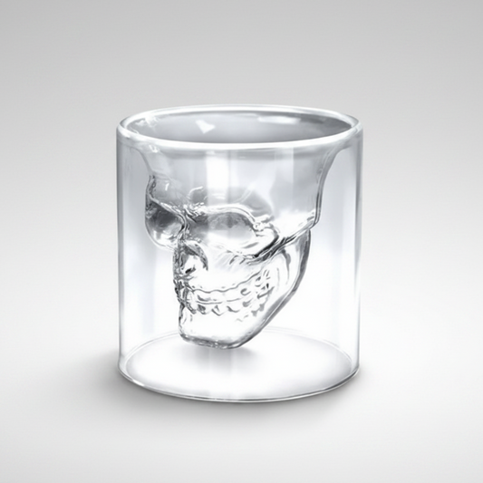 Copo de vidro Crystal Skull Shot Glass Drink Wine Cup para wísque