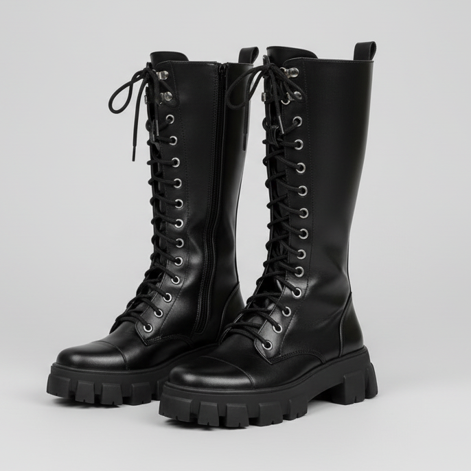 Coturno Tratorado Cano Alto - Naerya