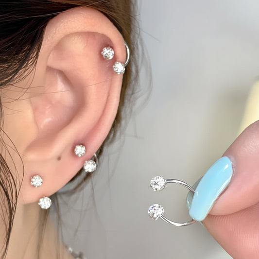 Brinco Piercing Lunaera de Aço inoxidável - Naerya