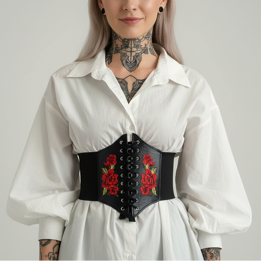 Corset Modelador Katerina Bordado com Velcro - Naerya