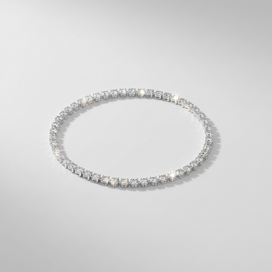 Pulseira Lux Riviera folheada Prata 925 - Naerya