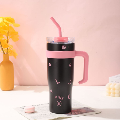 Copo Térmico Blackpink 1250ml com Alça e Canudo - Naerya