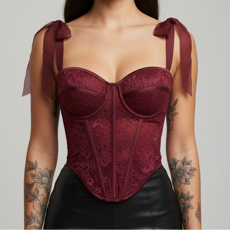 Corset Overbust Daphne Rendado - Naerya