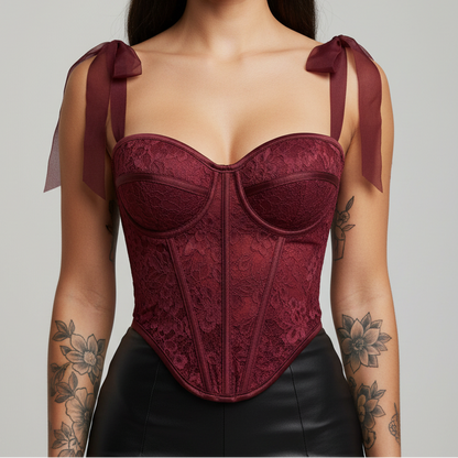 Corset Overbust Daphne Rendado - Naerya