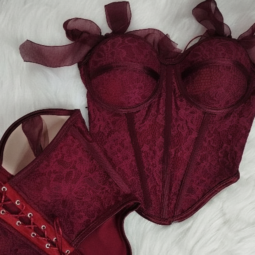Corset Overbust Daphne Rendado - Naerya