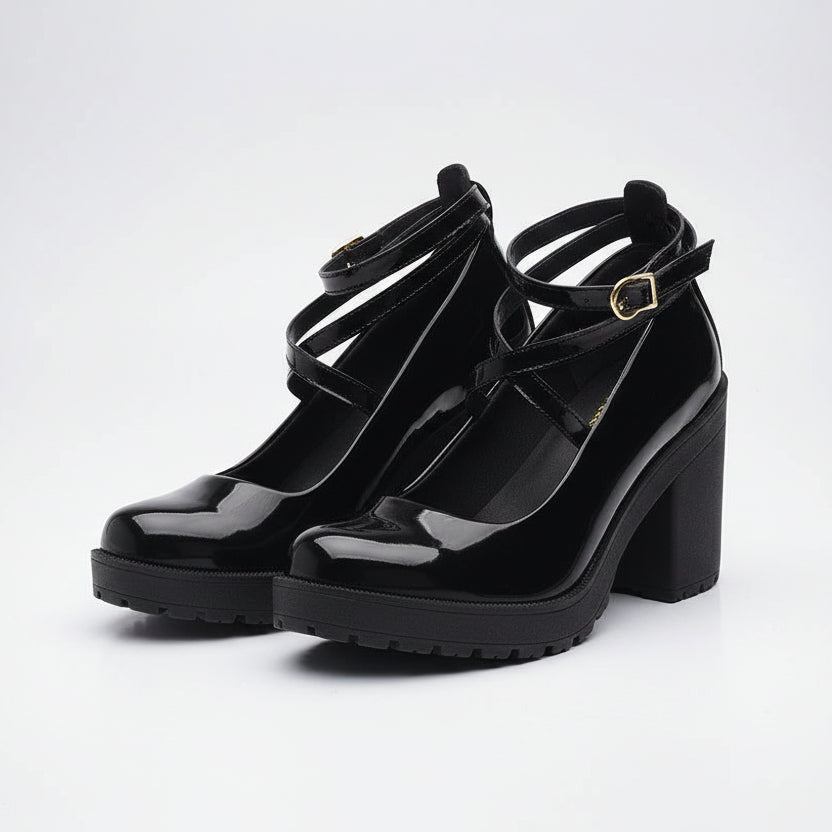 Sapato Doll Tratorado com Fivela Ajustável - Naerya