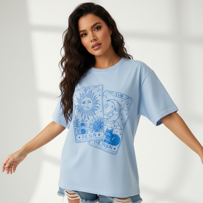 Camiseta Carta de Tarot Sol & Lua - Naerya