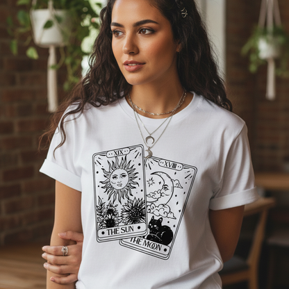 Camiseta Carta de Tarot Sol & Lua - Naerya