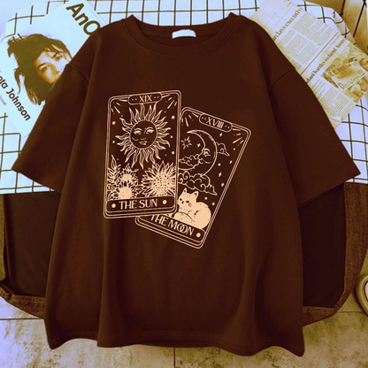 Camiseta Carta de Tarot Sol & Lua - Naerya