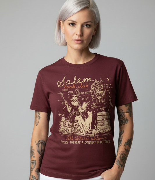 Camiseta Salem Book Club Streetwear - Naerya