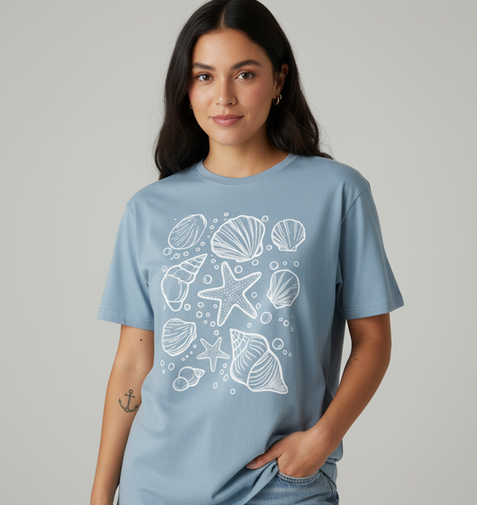 Camiseta Oversized Concha do Mar - Naerya